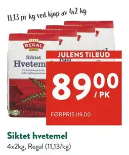 Jacobs Siktet hvetemel, NOK 89 tilbud