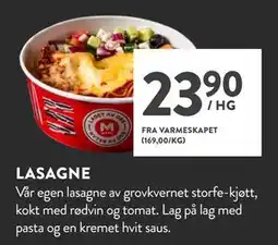 Jacobs LASAGNE, NOK 23.9 tilbud