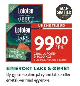 Jacobs EINERØKT LAKS & ØRRET, NOK 99 tilbud