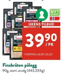 Jacobs Finsbråten pålegg, NOK 39.9 tilbud