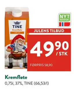 Jacobs Kremfløte, NOK 49.9 tilbud
