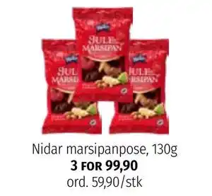 Nidar marsipanpose, NOK 99.9