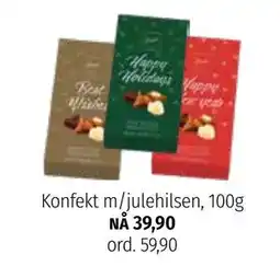Nille Konfekt m/julehilsen, NOK 39.9 tilbud