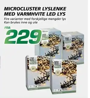MICROCLUSTER LYSLENKE MED VARMHVITE LED LYS