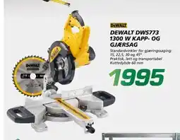 Coop Byggmix DEWALT DWS773 1300 W KAPP- OG GJÆRSAG, NOK 1995 tilbud