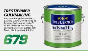 Coop Byggmix TRESTJERNER GULVMALING, NOK 679 tilbud