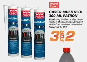 Coop Byggmix CASCO MULTITECH 300 ML PATRON, NOK 199 tilbud