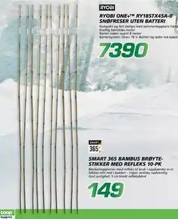 Coop Byggmix SMART 365 BAMBUS BRØYTESTIKKER MED REFLEKS 10-PK, NOK 149 tilbud
