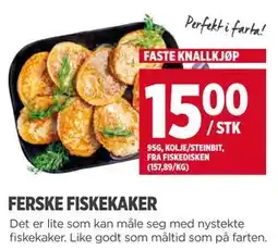 Meny FERSKE FISKEKAKER, NOK 15 tilbud