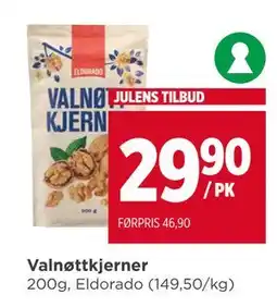 Meny Valnøttkjerner, NOK 29.9 tilbud