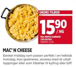 Meny MAC’ N CHEESE, NOK 15.9 tilbud