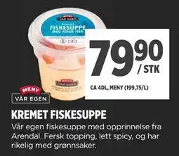 Meny KREMET FISKESUPPE, NOK 79.9 tilbud