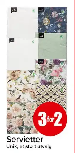 Spar Servietter tilbud