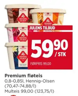Meny Premium fløteis, NOK 59.9 tilbud