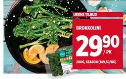 Meny BROKKOLINI, NOK 29.9 tilbud