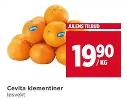 Meny Cevita klementiner, NOK 19.9 tilbud