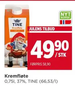 Meny Kremfløte, NOK 49.9 tilbud