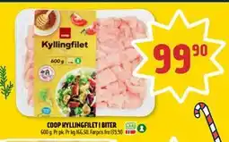 Coop Prix COOP KYLLINGFILET I BITER, NOK 99.9 tilbud