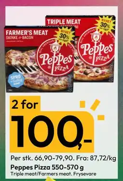Gigaboks Peppes Pizza 550-570 g, NOK 100 tilbud