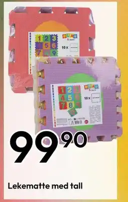 Gigaboks Lekematte med tall, NOK 99.9 tilbud