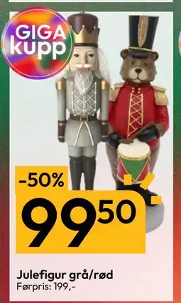 Gigaboks Julefigur grå/rød, NOK 99.5 tilbud