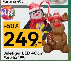 Gigaboks Julefigur LED 40 cm, NOK 249 tilbud
