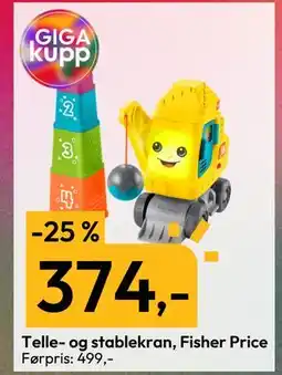 Gigaboks Telle- og stablekran, Fisher Price, NOK 374 tilbud