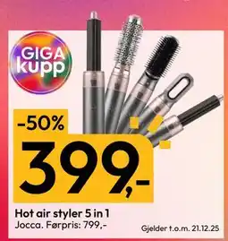 Gigaboks Hot air styler 5 in 1, NOK 399 tilbud