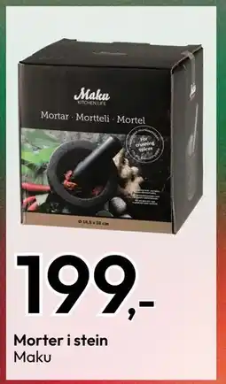 Gigaboks Morter i stein, NOK 199 tilbud