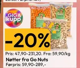 Gigaboks Nøtter fra Go Nuts tilbud