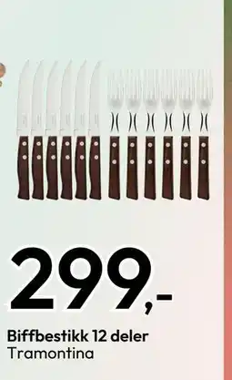 Gigaboks Biffbestikk 12 deler, NOK 299 tilbud