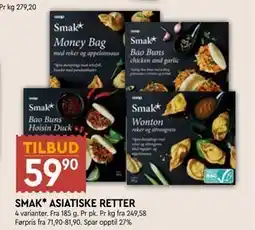 Coop Mega SMAK* ASIATISKE RETTER, NOK 59.9 tilbud