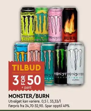 MONSTER/BURN, NOK 50