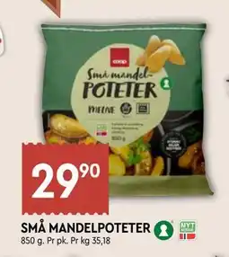 Coop Mega SMÅ MANDELPOTETER, NOK 29.9 tilbud