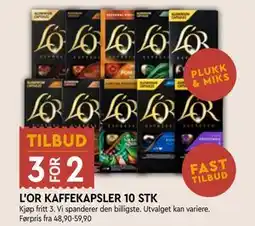 Coop Mega L’OR KAFFEKAPSLER 10 STK tilbud