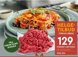 Coop Mega KVERNET KJØTTDEIG, NOK 129 tilbud