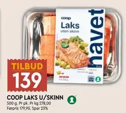 Coop Mega COOP LAKS U/SKINN, NOK 139 tilbud