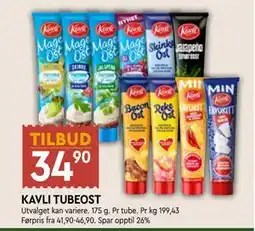 Coop Mega KAVLI TUBEOST, NOK 34.9 tilbud