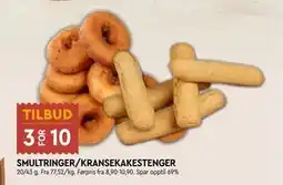 Coop Mega SMULTRINGER/KRANSEKAKESTENGER, NOK 10 tilbud