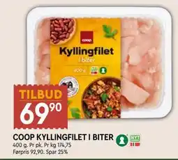 Coop Mega COOP KYLLINGFILET I BITER, NOK 69.9 tilbud