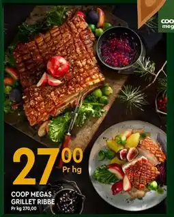 Coop Mega COOP MEGAS GRILLET RIBBE, NOK 27 tilbud