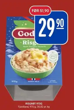 Rema 1000 RISGRØT 970G, NOK 29.9 tilbud