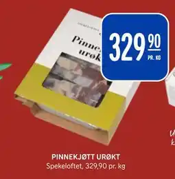 Rema 1000 PINNEKJØTT URØKT, NOK 329.9 tilbud