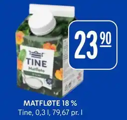 Rema 1000 MATFLØTE 18 %, NOK 23.9 tilbud