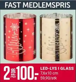 Europris LED-LYS I GLASS, Medlemspris tilbud