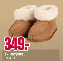 Europris SKINNTØFFEL, NOK 349 tilbud