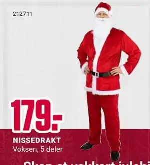 Europris NISSEDRAKT, NOK 179 tilbud