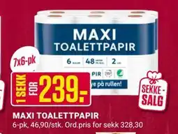 Europris MAXI TOALETTPAPIR, NOK 239 tilbud