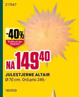 Europris JULESTJERNE ALTAIR, NOK 149.4 tilbud