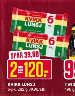 Europris KVIKK LUNSJ, NOK 120 tilbud